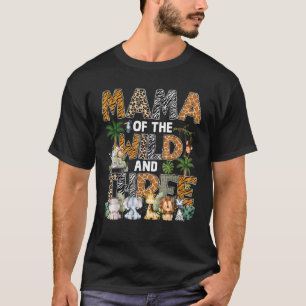 T-shirt Mama Of The Wild Three Zoo 3E Anniversaire Safari