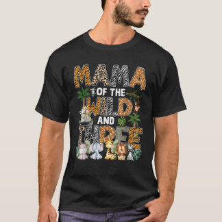 T-shirt Mama Of The Wild Three Zoo 3E Anniversaire Safari