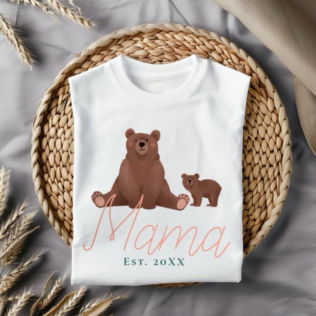 T-shirt Mama Ours et bébé Mère mignonne (Créateur téléchargé)