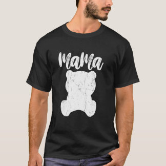 T-shirt Mama PANDA Idées cadeaux Vintages pour mère