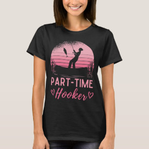 T-shirt Mama pêche Maman canne à pêche coeurs roses