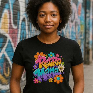 T-shirt Mama Rétro Floral