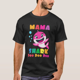 T-shirt Mama Shark Cadeau mignonne bébé requin famille jum