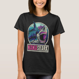 T-shirt Mama Shark Ocean Maman Animal Sea Monster Mères Da