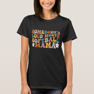 T-shirt Mama Softball Maman Mo