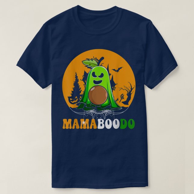 T-shirt Mamaboodo Scanner Ghost Avocado Vegan Fruits Lover (Design devant)