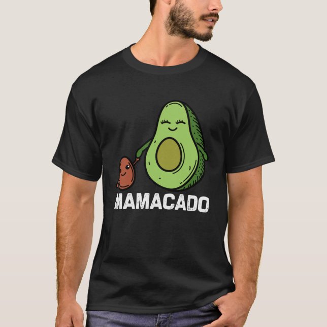 T-shirt Mamacado Avocado Maman vie Grossesse Faire-part (Devant)