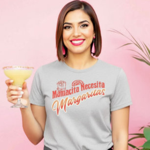 T-shirt Mamacita Necesita Margaritas Script Amusement