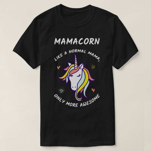 T-shirt Mamacorn III Awesome Mama Unicorn (Design devant)