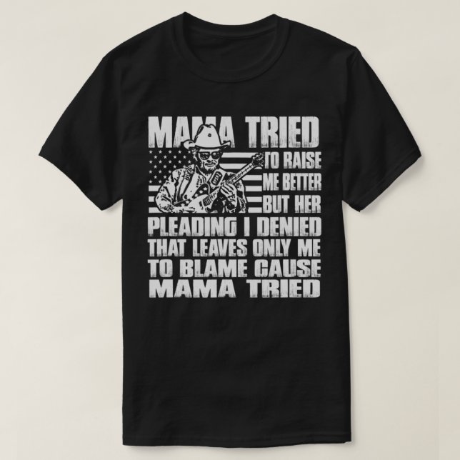 T-shirt Maman A Essayé De Me Lever Mieux (Design devant)
