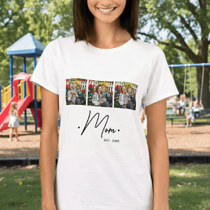 T-shirt Maman a établi le script 3 Photo Blanc