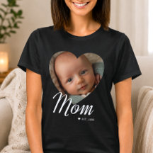 Maman a établi un script cœur photo noir