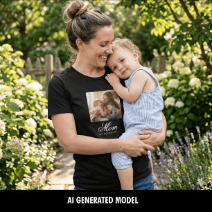 T-shirt Maman a établi un script élégant de photo