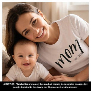 T-shirt Maman a établi un script personnalisé pour l'année