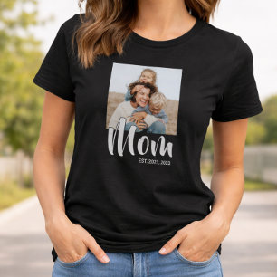 T-shirt Maman a établi une photo de script