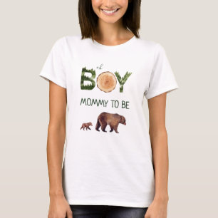 T-shirt Maman à être garçon ours Baby shower