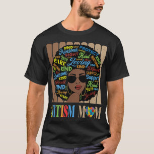 T-shirt Maman afro-américaine noire autiste africaine de s