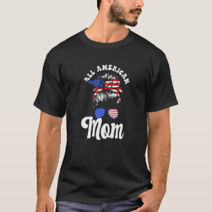 T-shirt Maman américaine tout simplement Drapeau américai