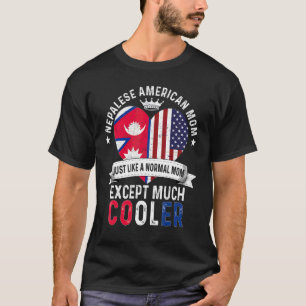 T-shirt Maman américano-népalaise Fête des mères Mama Pays