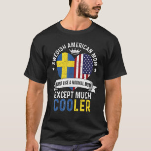 T-shirt Maman Américano-Suédoise Fête des Mères Maman Pays