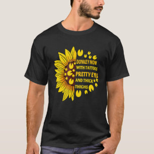 T-shirt Maman Ânesse Avec Tatouages Beaux Yeux Grosses Cui