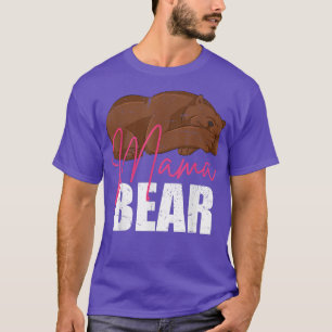 T-shirt Maman Animal Maman Ours Famille Mère Mama Ours