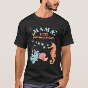 T-shirt Maman Anniversaire Seahorse Anniversaire Party Oce