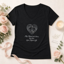 Maman au Ciel Fête des Mères Fille Mère Rose 