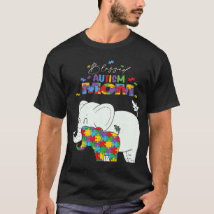 T-shirt Maman Autisme Bénie Mère Enfants Autistiques Sensi