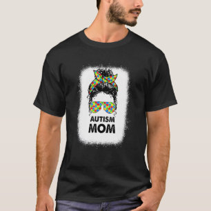 T-shirt Maman Autisme Chignon En désordre Bouclé Maman Sen