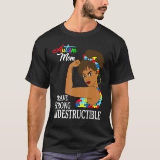 T-shirt Maman Autisme Indestructible Ruban Puzzle Autistiq