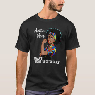 T-shirt Maman Autisme Indestructible Sensibilisation à l'A