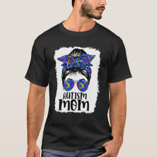 T-shirt Maman Autisme Sensibilisation Nœud Infini Arc-en-c