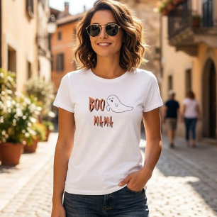 T-shirt Maman Boo Petit Fantôme Mignon Halloween Baby Sho