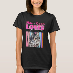 T-shirt Maman chat AMANTE DE MAINE COON Propriétaire de Ma