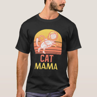 T-shirt Maman Chat Ca Vintage Années 80 Style Maman Chat