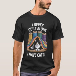 T-shirt Maman chat de patchwork Je ne patchwork jamais seu