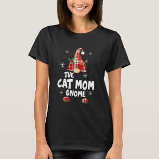 T-shirt Maman Chat Gnome Buffalo Carreaux Correspondants F