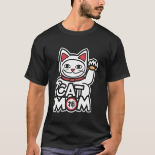 T-shirt Maman Chat Japonaise Neko Chat Chéri Pattes