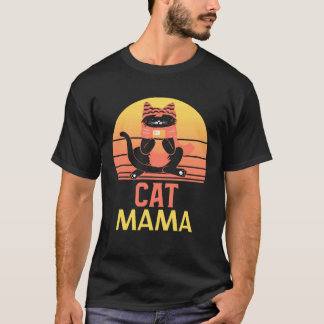 T-shirt Maman chat Maman chatte Style vintage années quatr
