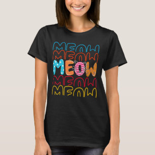 T-shirt Maman chat Miaou Femme Dame Fille Chat Fête des mè
