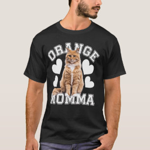 T-shirt Maman Chat Orange Adorable Amoureux Chat Propriéta