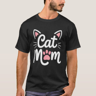 T-shirt Maman chat pour propriétaires de chats d'intérieur