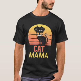 T-shirt Maman Chat Vintage Style 80s Ca Femmes Rétro Détre