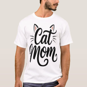 T-shirt Maman Chatte Moustaches et Oreilles