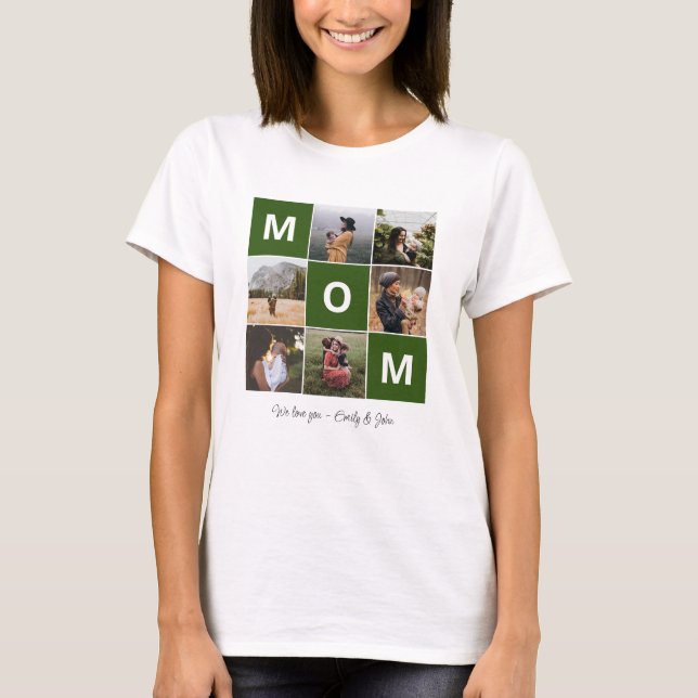 T-shirt Maman Chemise photo pour la fête des mères (Devant)
