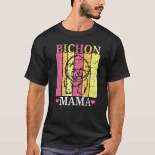 T-shirt Maman Chien Bichon Frise Éleveur de Chiens Patte d