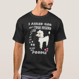 T-shirt Maman chien caniche, papa Pudel amoureux imprimé,