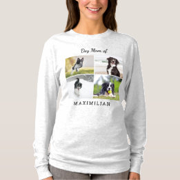 T-shirt Maman Chien Collage Photo Personnalisé d'Animaux d