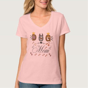 T-shirt Maman Chien Imprimé Léopard Patte Design/Imprimé L